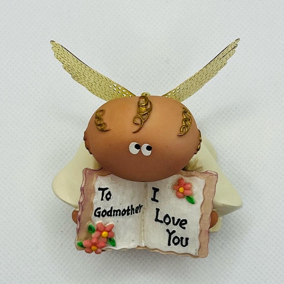 Angel Cheeks Russ Berrie Kirk Kritters To Godmother I Love You - Picture 3 of 4